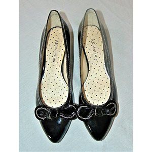 NEW AK ANN KLEIN AKADELIE PATENT LEATHER BLACK 8.5